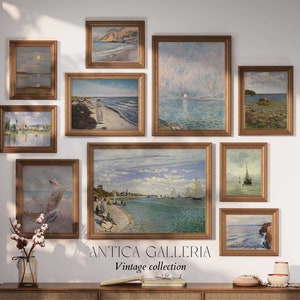 French Coastal Vintage Gallery Wall SET of 10, Coastal Wall Art, Beach Home Decor, Summer Nautical Prints, PRINTABLE Digital Wall Art, #8
