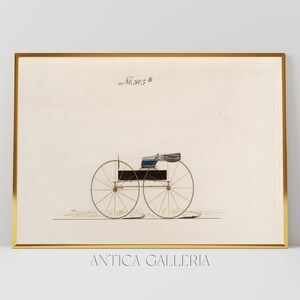 Late 19th Century Drawing of American Carriage | Vintage Home Decor | PRINTABLE Digital Art | #001