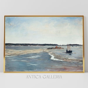 Sailboat Painting | Vintage Nautical Print | Beach Home Decor | PRINTABLE Digital Wall Art | #593
