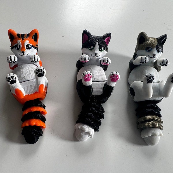 Articulated 3D Printed Kitty Keychain