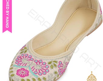 Handcrafted Punjabi Jutti: Embroidered Wedding Shoes for Women