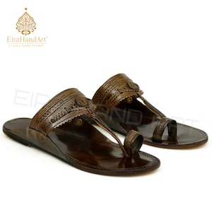 Indian Kolhapuri Chappal | Flats Footwear Slipper |Sandals Ethnic Shoes- EiraHandArt