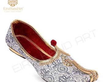 Punjabi Jutti for Men, Mojari Shoes Wedding Sherwani Khussa Stylish Juttis