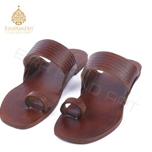 Punjabi Ethinic Womens Slipper |  Handmade Flat & Sandel Fashion Indian leather Shoe - EiraHandArt