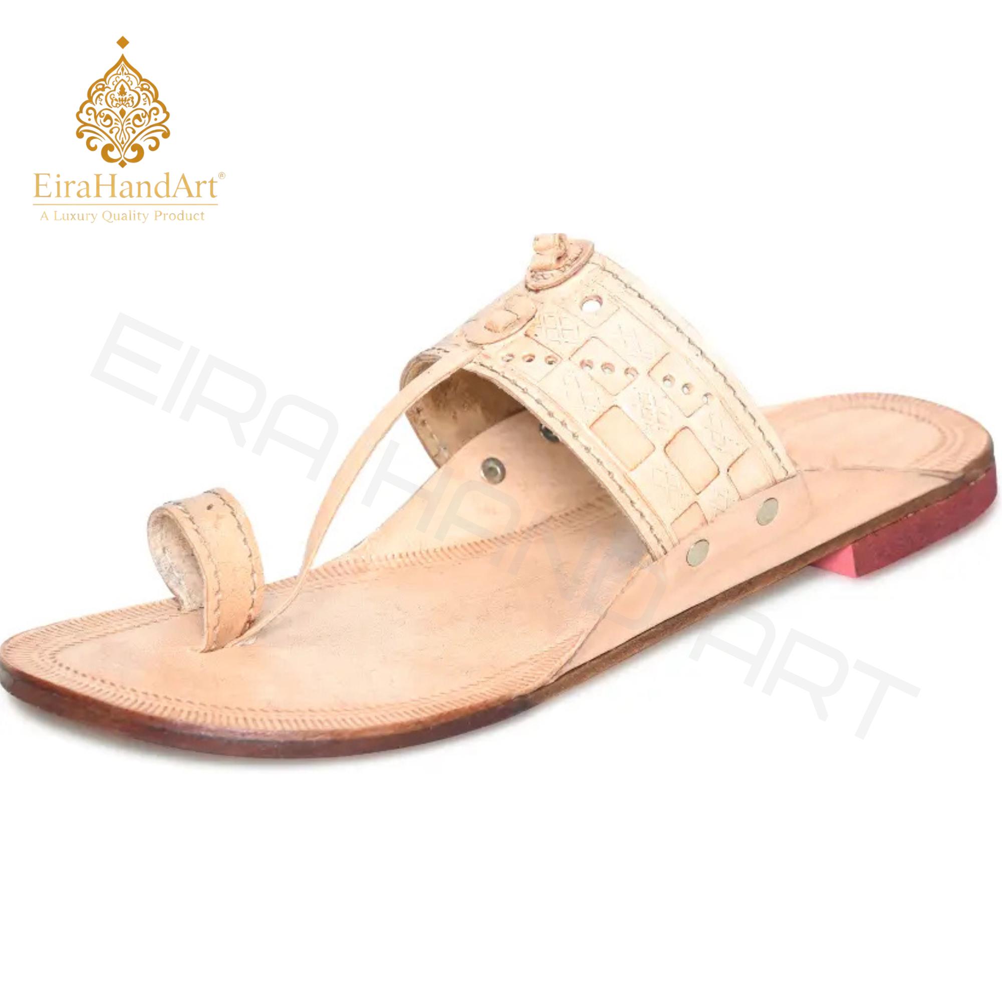 Metro Kolhapuri sandals men\'s 11 brown Boho leather braid woven point curled toe Handmade Dark Brown Leather Kolhapuri Sandal Men | boho Toe  main image 3