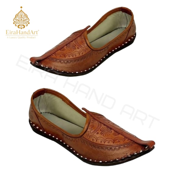 Handmade Leather Jutti Shoes: Men's Wedding Pakistani Khussa