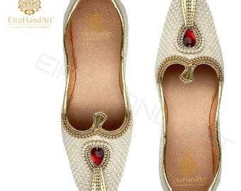Handmade Rajasthani Groom Jutti: Ethnic Indian Wedding Shoes