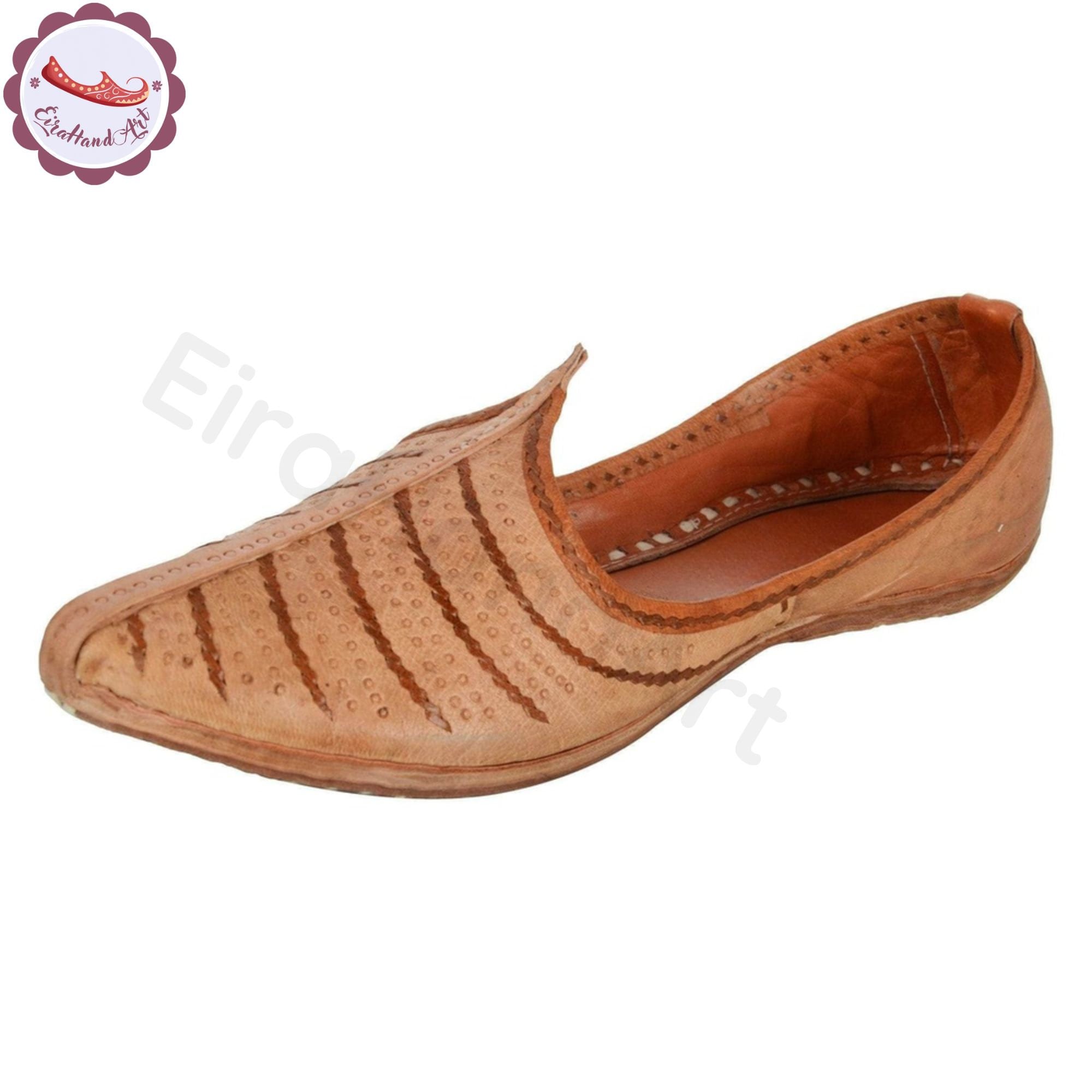 Men's Punjabi Jutti Cream Loafers Slip On Flats Handmade Sherwani Mojari  Traditional Shoes Ethnic Indian Juti US 13 / EURO 46 - Walmart.com