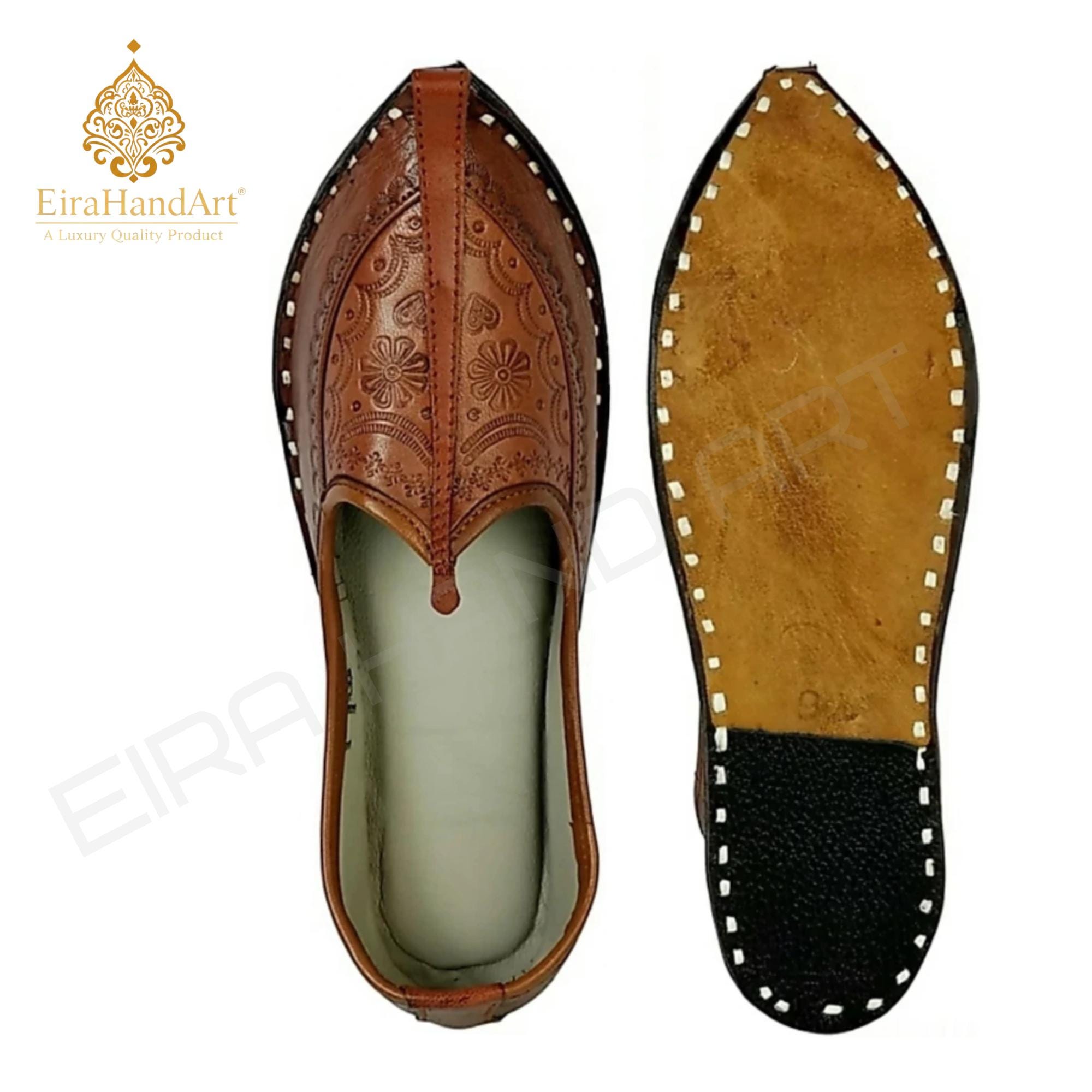 Handmade Leather Jutti Shoes: Men's Wedding Pakistani Khussa