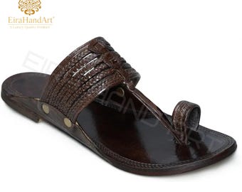 Men's Kolhapuri Leather Sandals | Handcrafted Ethnic Summer Beach Footwear