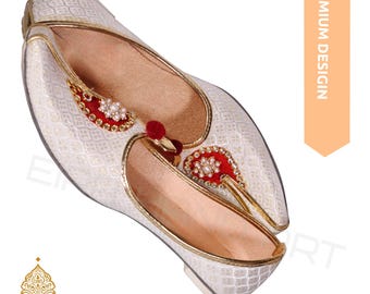 Punjabi Jutti for Men, Mojari Shoes Wedding Sherwani Khussa Stylish Juttis