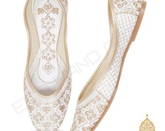 Handmade Women's Traditional Juttis Pakistani Khussa Ethnic Mojari Wedding Footwear