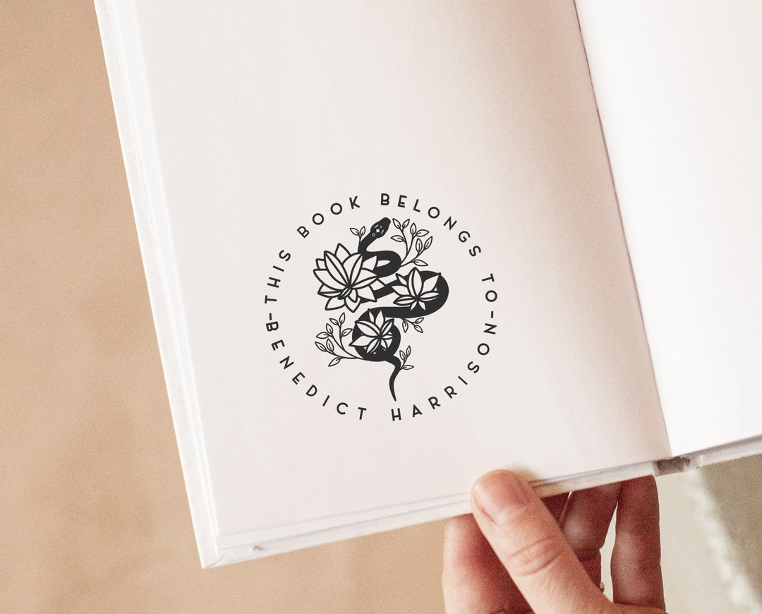 Custom Book Stamp Library Gift Stamp Book Lover Gift Box Bibliophile