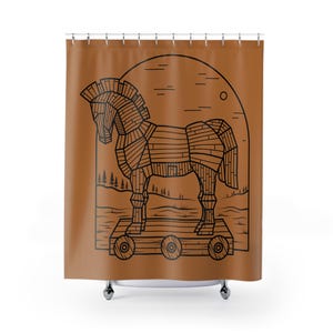 Trojan Horse Shower Curtains