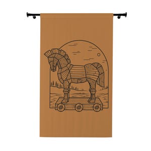 Trojan Horse Window Curtains (1 Piece)