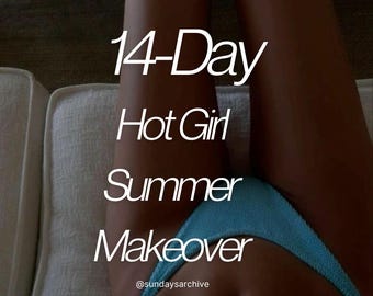 14-Day Hot Girl Summer Makeover Challenge | Digital Guide + Habit Tracker for Phone, iPad, Tablet & Print