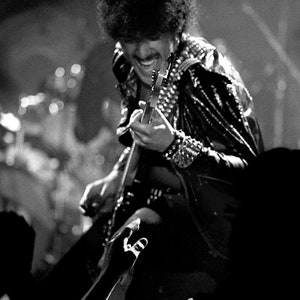 Phil Lynott of Thin Lizzy, live in Dublin