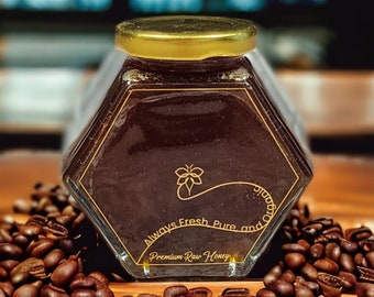 Discover the Unique Blend of Our Premium Coffee Infused Honey - A Luxurious Taste Of Sensation.