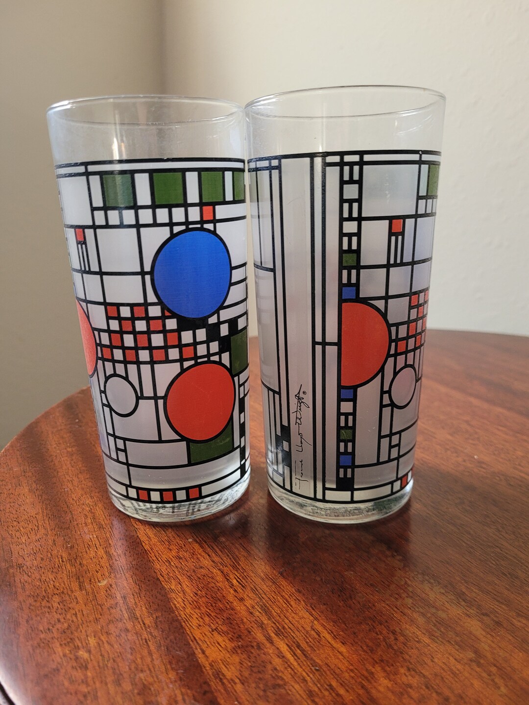MOMA Frank Lloyd Wright Drinking Glasses Etsy