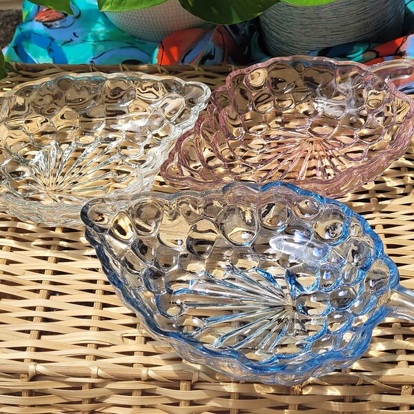 Vintage Anchor Hawking 'bunch of grapes' candy dishes