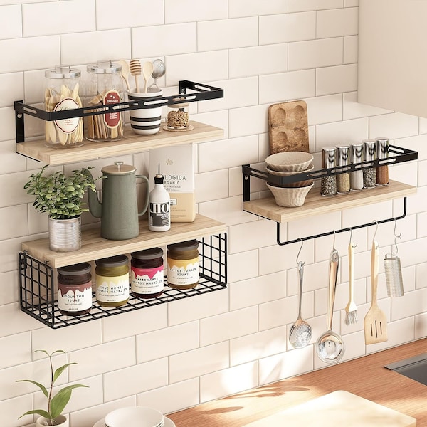 Farmhouse Bathroom Shelves Etsy