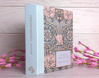 Jane Austen, Pride and Prejudice Hardcover, William Morris Floral Cover, Gilt Edges.