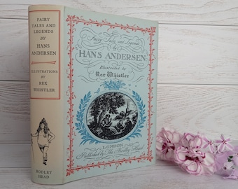 Märchen und Legenden von Hans Andersen WUNDERSCHÖN 1967 Illustriert von Rex Whistler Dekoratives Tuch, Lovely Dust-Jacket, Bodley Head Edition