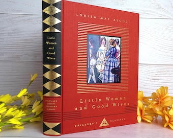 Louisa May Alcott, Mujercitas / Buenas esposas, Edición de regalo, Tela color marrón tostado, Ilustraciones de M. E. Gray.