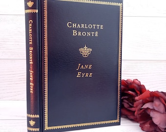 Charlotte Bronte Jane Eyre 1986 Schönes helles blaues vergoldetes Kunstleder Klassisches Hardcover Octopus Bücher Vintage Regal Reiz Sammleredition