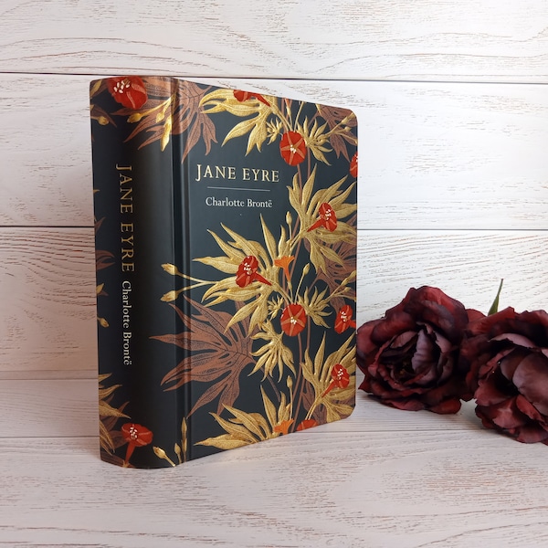 Charlotte Bronte Jane Eyre, édition cadeau, qualité d'affichage, édition spéciale de luxe, design époustouflant, couverture rigide, bordure dorée, bibliothèque pour la maison