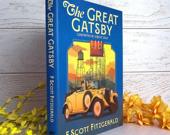 F Scott Fitzgerald, The Great Gatsby, geïllustreerd in mooie art-decostijl, eigentijdse cadeau-editie, luxe boek, als nieuw, Arcturus Classic