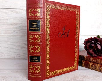 Jane Austen Pride and Prejudice Collector's Edition Easton Press 1996 Genuine Leather with Full Color Plate Illustrations by C E & H M Brock