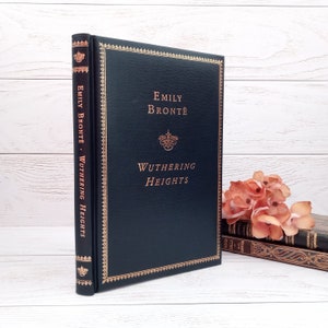 Emily Bronte Wuthering Höhen 1986 Schönes, helles, klassisches, blaues Kunstleder Hardcover Vergoldete Kanten Oktopus Bücher Vintage Sammleredition Bild 1