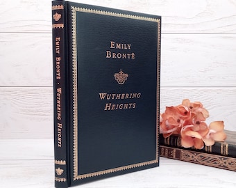 Emily Bronte Wuthering Heights 1986 Nice Bright Classic Faux Blue Leather Hardcover Gilt Edges Octopus Books Vintage Collectible Edition
