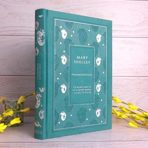 Mary Shelley, Frankenstein, RARE BOOK, Leatherbound Penguin Classic, Deluxe Teal Green and Silver Foil Design, Coralie Bickford-Smith, New