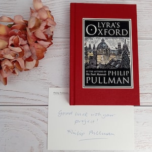 SIGNIERTE Erstausgabe, Philippe Pullman, Lyra's Oxford Book, 2003 + Original Karte (Golden Compass,Northern Lights, His Dark Materials)