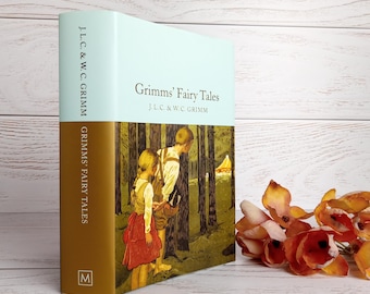 Cuentos de hadas de los hermanos Grimm, libro de edición de bolsillo para coleccionistas de Macmillan, ilustraciones en color de Arthur Rackham, bordes dorados, cinta marcadora, DJ, como nuevo.