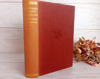 Emily Bronte Wuthering Höhen gebunden mit Anne Bronte Agnes Gray Vintage 1933 tägliche Express Veröffentlichungen Red Hardcover Buch Schöner Zustand