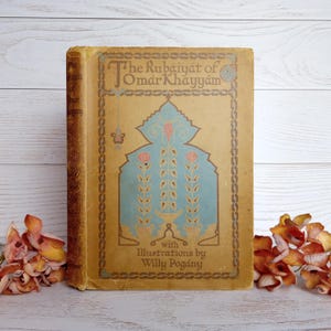 Rubáiyát of Omar Khayyám, 1930s Willy Pogany Illustrated with Stunning Mounted Plates, Harrap Edition, Scarce Book with Original Dust-Jacket