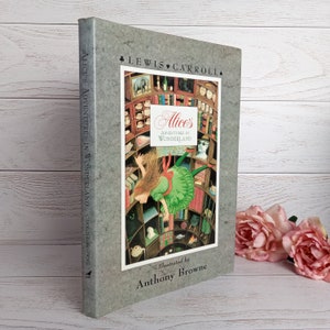 Lewis Carroll Vintage Alice&#39;s Adventures in Wonderland FIRST EDITION 1988 Red Cloth in Original DJ and Award Winning Illus Anthony Browne!