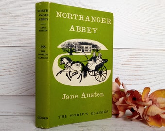 Jane Austen Northanger Abtei Atemberaubende Vintage 1965 Oxford World's Classics Kleine Taschenausgabe Saubere Blaue Tuchbretter Original Dust-Jacket