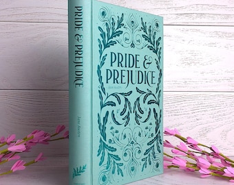 Jane Austen, Pride and Prejudice, BEAUTIFUL Gift Edition Book, Blue Linen and Foil Design, Tinted Page Edges, Collectible Hardcover, As New.