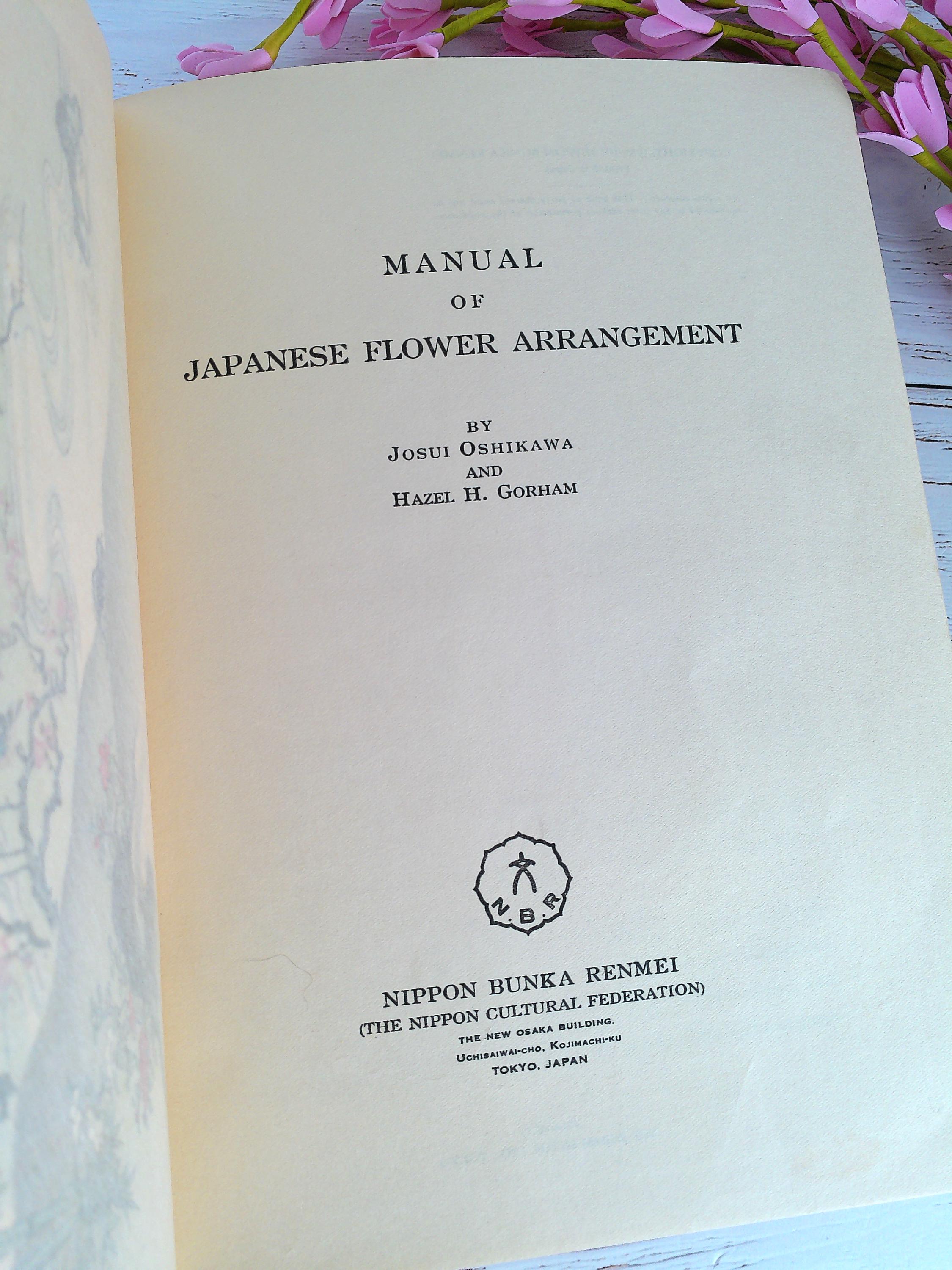 Manual of Japanese Flower Arrangement, First Edition (1936 