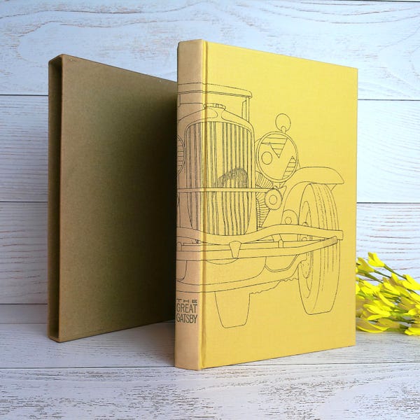 F Scott Fitzgerald, The Great Gatsby, RARE 1968 Folio Society Edition, Charles Raymond illustrations, Slipcase, Classic Vintage Book, Nice!