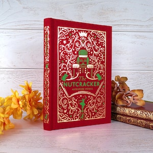 Alexandre Dumas, The Nutcracker, Red Cloth & Gilt Hardcover, Collectible Modern Clothbound Gift Book, Christmas Classic, Ribbon Marker, New.