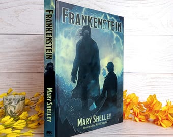 Mary Shelley, Frankenstein, Edición de lujo ilustrada en tapa dura, Edición de regalo de terror gótico.