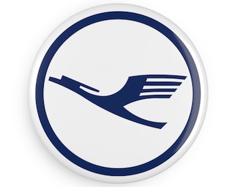 Lufthansa-knoopmagneet, rond retro