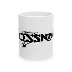 Cessna Historic Logo Mug - Classic Aviation Collector's Cup