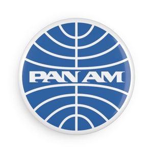 PAN AM aviation Button Magnet, Round retro