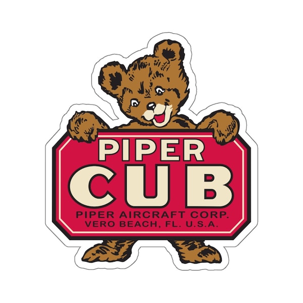 Piper Cub aviation Sticker